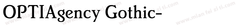 OPTIAgency Gothic字体转换